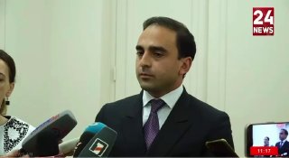 Тигран Авинян выступает с заявлением о выборах в Спитаке