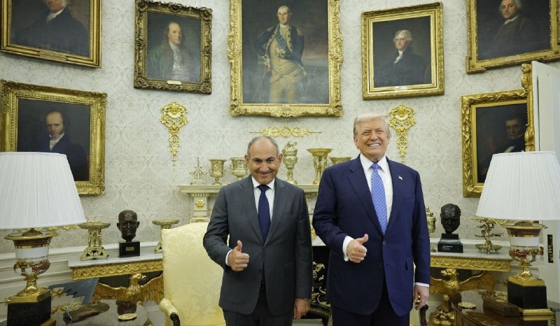 Никол Пашинян и Дональд Трамп на встрече, связанной с Днём независимости США