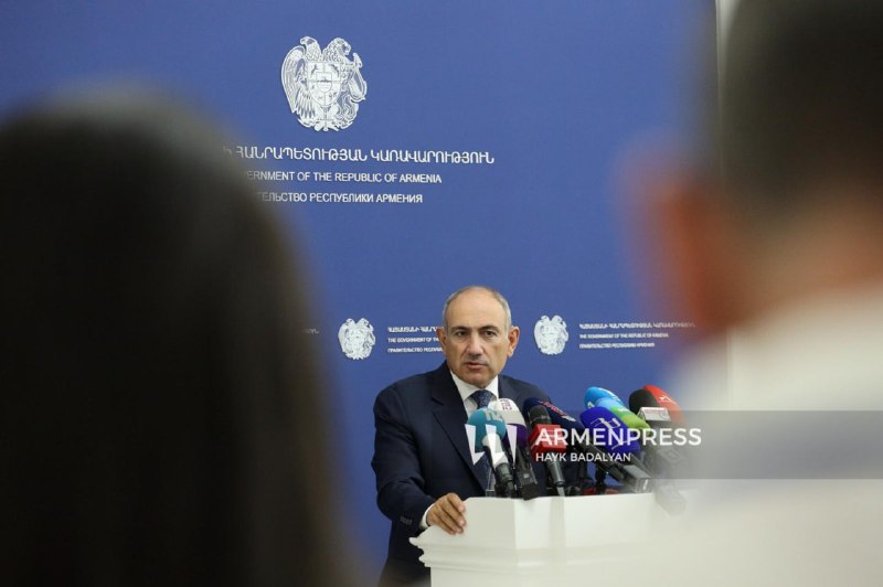 Премьер-министр Армении Никол Пашинян на брифинге, Спитак