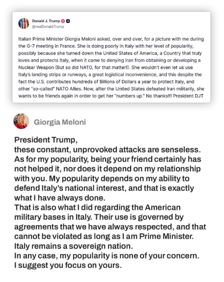 Джорджа Мелони на пресс-конференции, Спитак, Лори