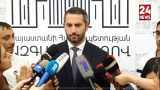 Рубен Рубинян выступает с заявлением о выборах в Спитаке