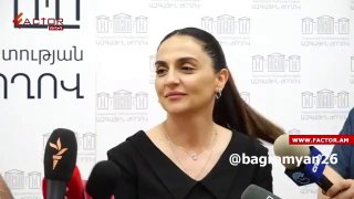 Депутат НС РА Алхас Казарян на пресс-конференции в Спитаке