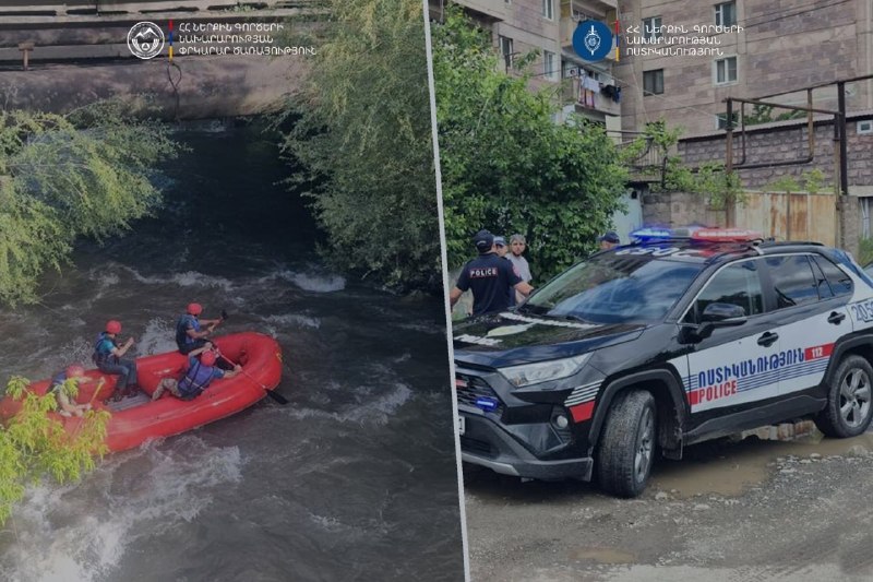 Спасатели на реке Памбак в Лори ведут поиски детей
