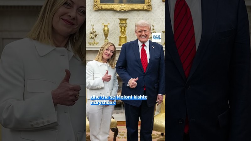 Дональд Трамп и Джорджа Мелони на совместном фото