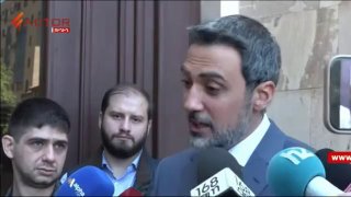 Арам Вардеванян общается с журналистами в Спитаке