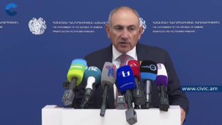 Никол Пашинян выступает с заявлением о выборах в Армении