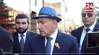 Никол Пашинян на брифинге в Ереване