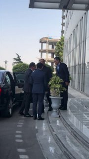 Министр ТУИ Давид Худатян и министр энергетики Ирана Аббас Алиабади на встрече
